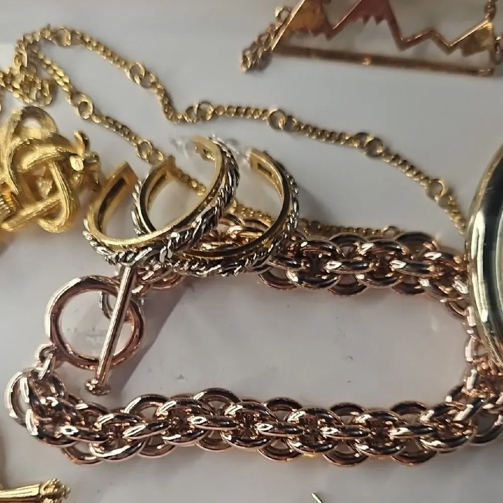 Y2K-Chic Gold-tone Jewelry Lot